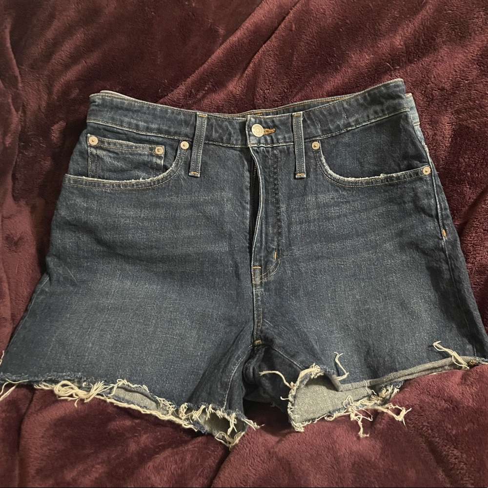 Madewell curvy high rise denim cutoff shorts size 30